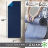 Gaiam Yoga Mat, Solid Color Non-Slip, 6mm(Navy/Blue)