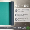 Gaiam Yoga Mat, Solid Color Non-Slip, 6mm(Vibrant Viridian)