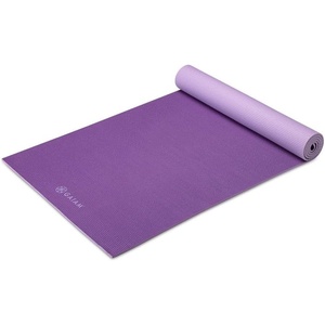Gaiam Yoga Mat, Solid Color Non-Slip, 6mm(Plum/Jam)
