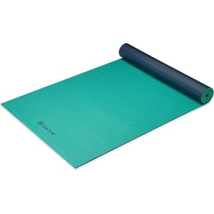 Gaiam Yoga Mat, Solid Color Non-Slip, 6mm(Vibrant Viridian)