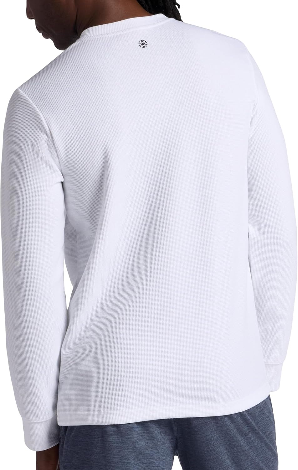 image:imageGaiam Mens Cozy amp Cool Henley Shirt Standard Fit Stretch Midweight Micro Waffle Jacquard MaterialStark White