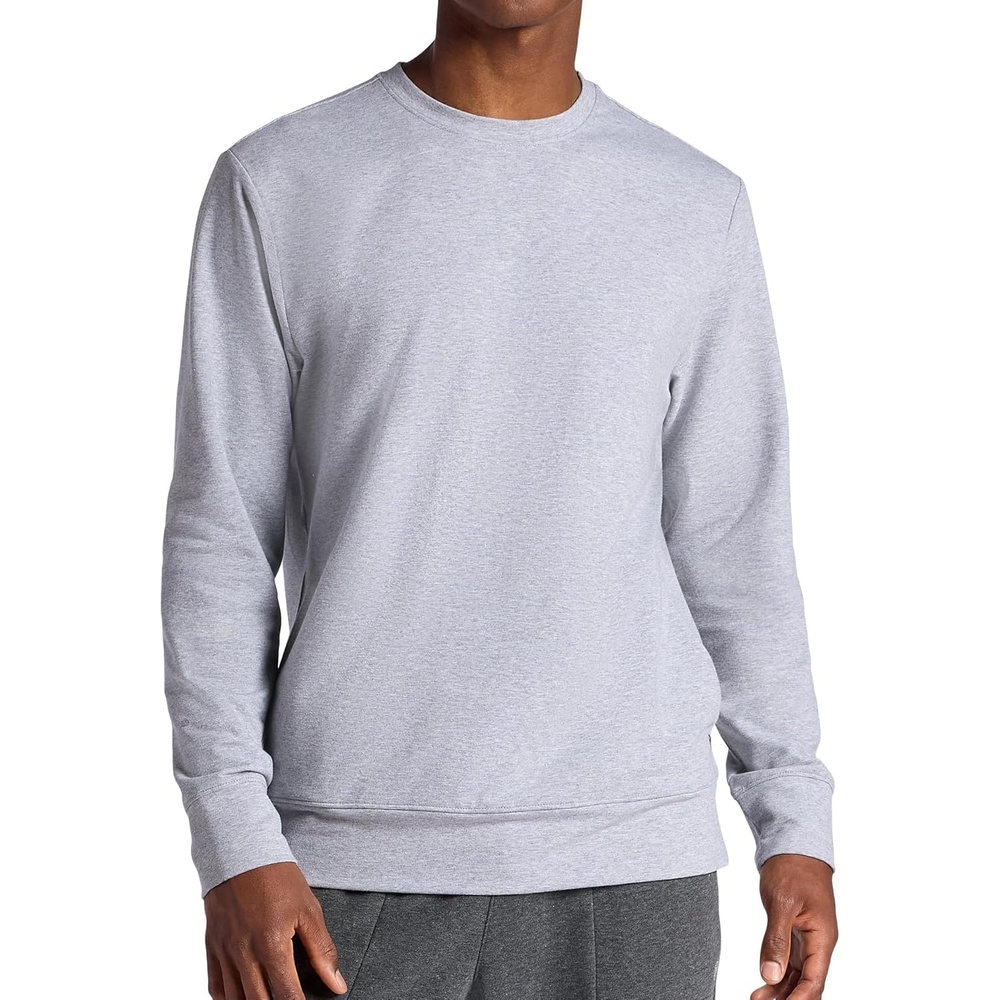 image:imageGaiam mens Namaste Crewneck Top Relaxed Fit Stretch Heavyweight Terry MaterialGrey Heather