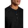 Gaiam Men’s Cozy & Cool Henley Shirt, Standard Fit, Stretch Midweight Micro Waffle Jacquard Material(Black)