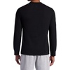 Gaiam Men’s Cozy & Cool Henley Shirt, Standard Fit, Stretch Midweight Micro Waffle Jacquard Material(Black)