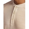 Gaiam Men’s Cozy & Cool Henley Shirt, Standard Fit, Stretch Midweight Micro Waffle Jacquard Material(Humus Heather)