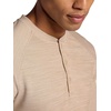 Gaiam Men’s Cozy & Cool Henley Shirt, Standard Fit, Stretch Midweight Micro Waffle Jacquard Material(Humus Heather)