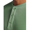 Gaiam Men’s Cozy & Cool Henley Shirt, Standard Fit, Stretch Midweight Micro Waffle Jacquard Material(Loden Frost)