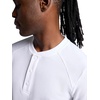 Gaiam Men’s Cozy & Cool Henley Shirt, Standard Fit, Stretch Midweight Micro Waffle Jacquard Material(Stark White)