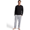 Gaiam Men’s Flow State Long Sleeve Crewneck Top, Standard Fit, Stretch Midweight Material(Black)