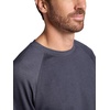 Gaiam Men’s Flow State Long Sleeve Crewneck Top, Standard Fit, Stretch Midweight Material(Cool Grey Heather)