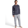 Gaiam Men’s Flow State Long Sleeve Crewneck Top, Standard Fit, Stretch Midweight Material(Cool Grey Heather)