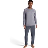Gaiam Men’s Flow State Long Sleeve Crewneck Top, Standard Fit, Stretch Midweight Material(Sleet)
