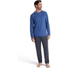 Gaiam Men’s Flow State Long Sleeve Crewneck Top, Standard Fit, Stretch Midweight Material(True Navy)