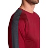 Gaiam Men’s Power Long Sleeve Crewneck Raglan Top, Standard Fit, Stretch Midweight Material(Garnet Heather/Ebony Heather)