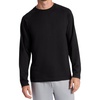 Gaiam Men’s Flow State Long Sleeve Crewneck Top, Standard Fit, Stretch Midweight Material(Black)