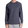 Gaiam Men’s Flow State Long Sleeve Crewneck Top, Standard Fit, Stretch Midweight Material(Cool Grey Heather)