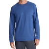 Gaiam Men’s Flow State Long Sleeve Crewneck Top, Standard Fit, Stretch Midweight Material(True Navy)