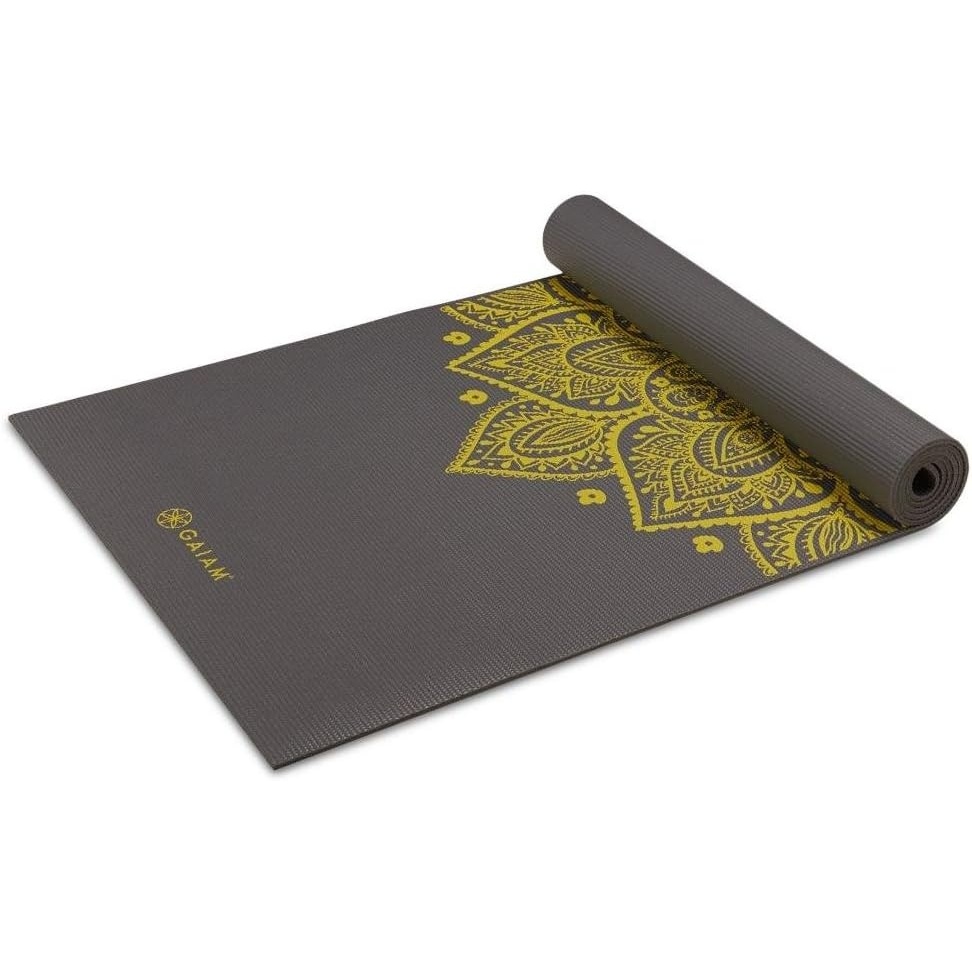 image:imageGaiam Premium Yoga Mat 6mm Thick Print MatCitron Sundial
