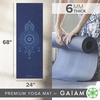 Gaiam Premium Yoga Mat, 6mm Thick Print Mat(Celestial Blue)