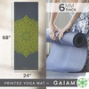Gaiam Premium Yoga Mat, 6mm Thick Print Mat(Citron Sundial)