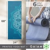 Gaiam Premium Yoga Mat, 6mm Thick Print Mat(Indigo Point)