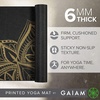 Gaiam Premium Yoga Mat, 6mm Thick Print Mat(Metallic Bronze Medallion)