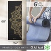 Gaiam Premium Yoga Mat, 6mm Thick Print Mat(Metallic Bronze Medallion)