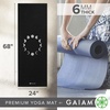 Gaiam Premium Yoga Mat, 6mm Thick Print Mat(New Moon)