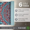 Gaiam Premium Yoga Mat, 6mm Thick Print Mat(Santorini)