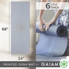 Gaiam Premium Yoga Mat, 6mm Thick Print Mat(Violet Vision)