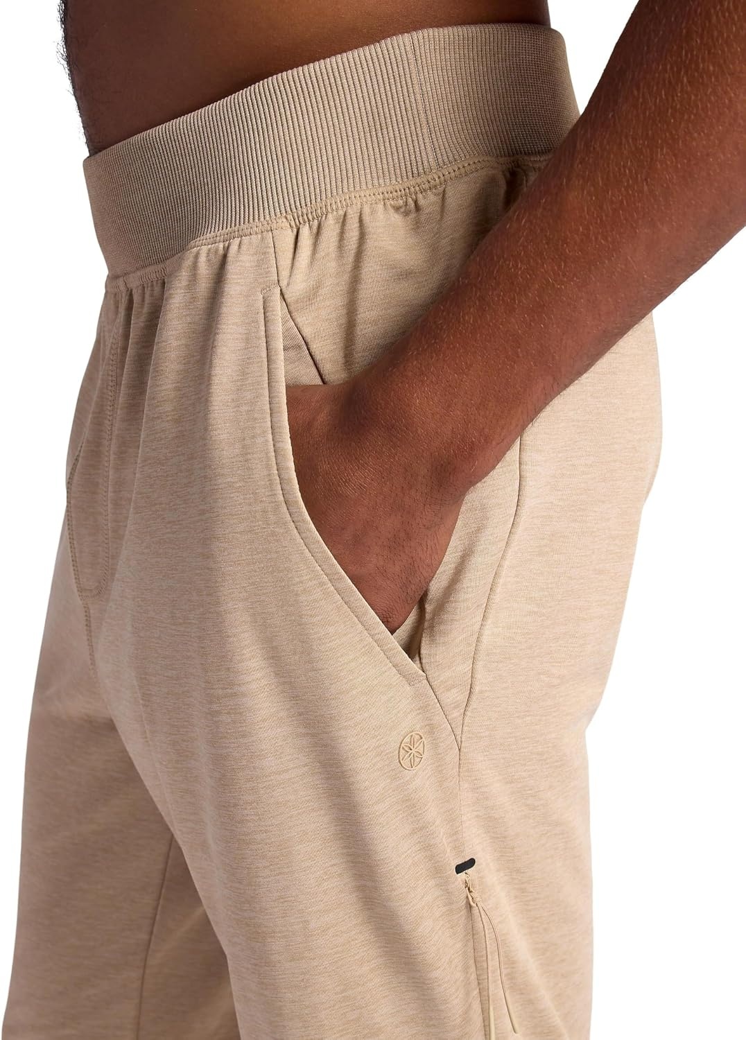 image:imageGaiam Mens Serenity Flow Jogger Standard Fit 30 Inseam Stretch Midweight MaterialHumus Heather