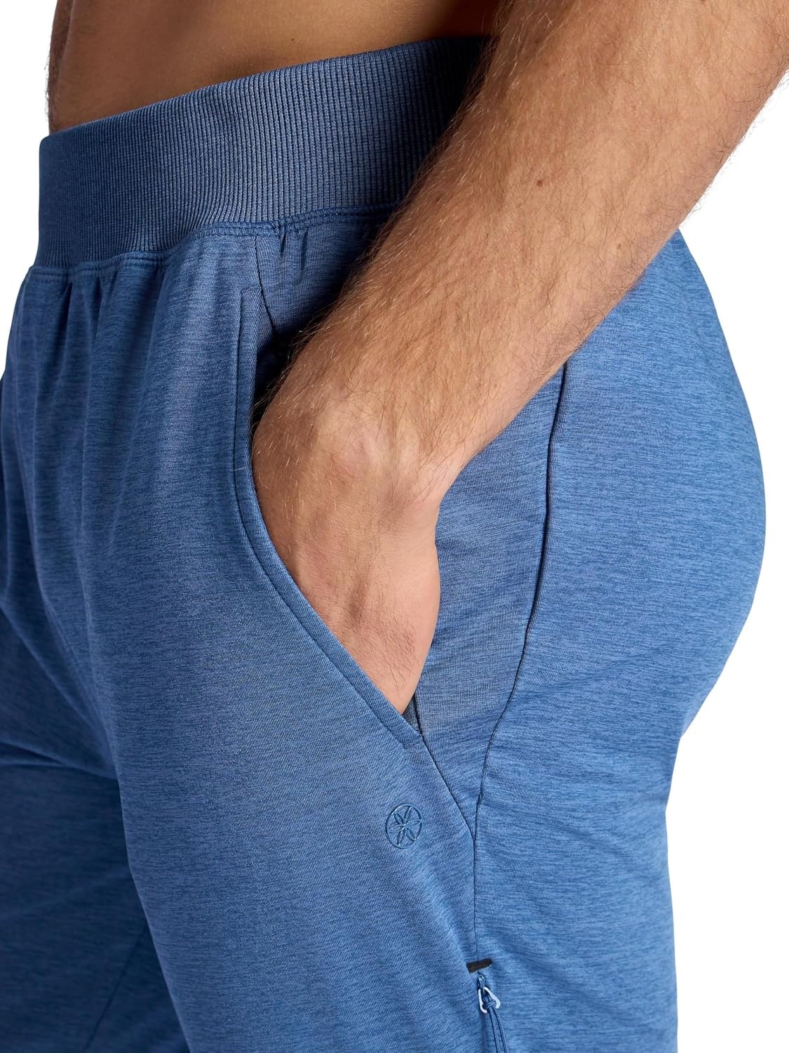 image:imageGaiam Mens Serenity Flow Jogger Standard Fit 30 Inseam Stretch Midweight MaterialTrue Navy Heather