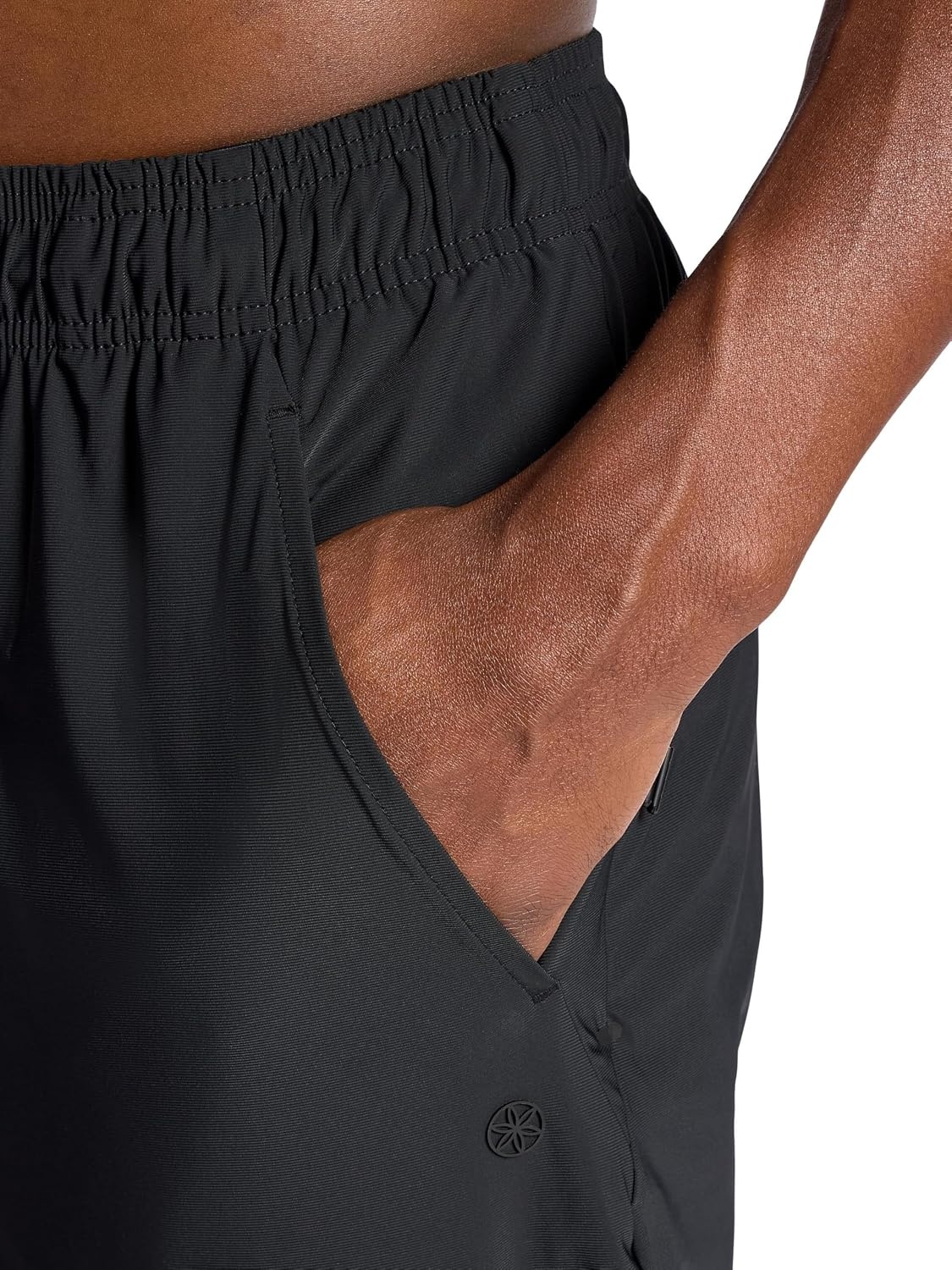 image:imageGaiam Mens Warrior Pose Pant Standard Fit 31 Inseam Stretch Lightweight Material MoistureWickingBlack