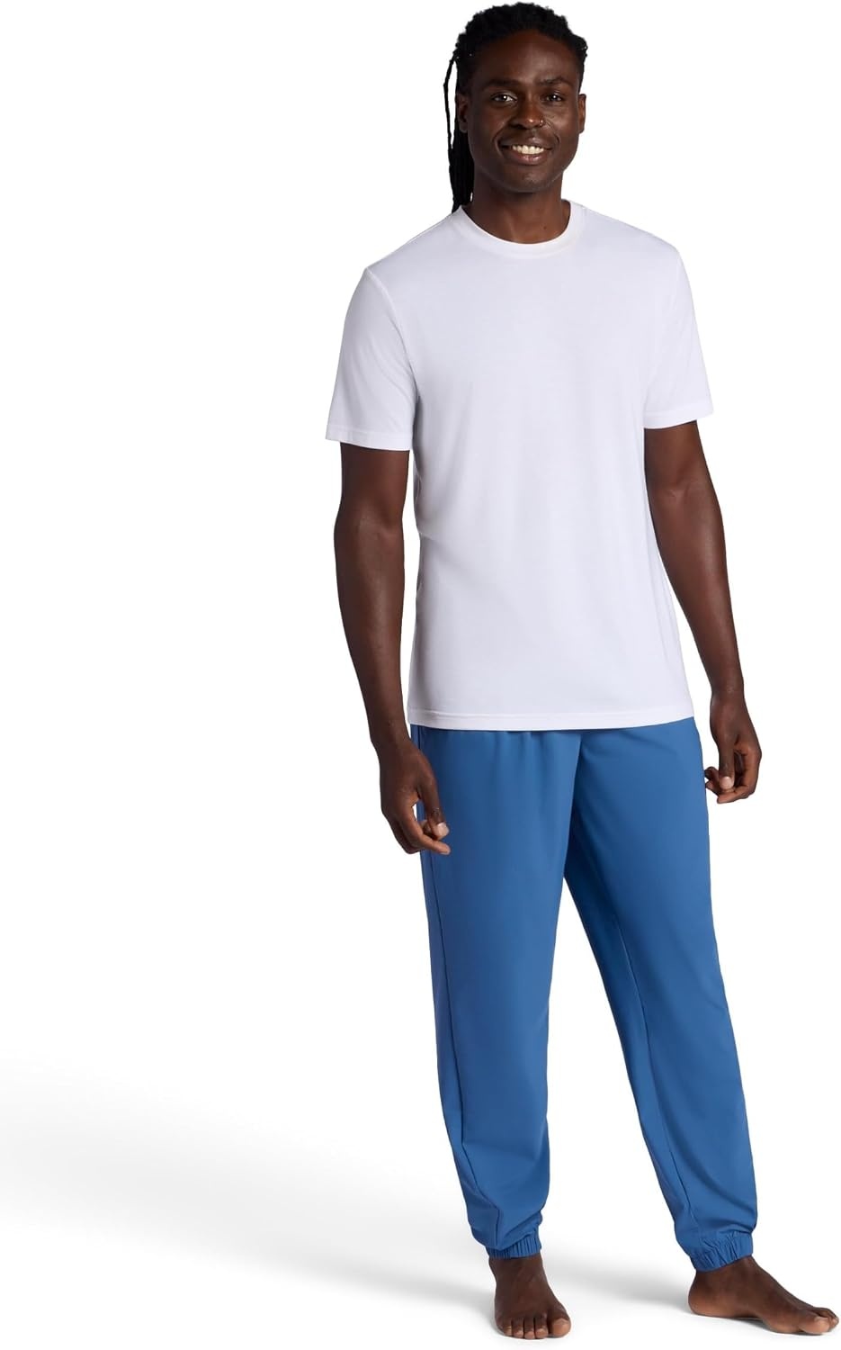 image:imageGaiam Mens Warrior Pose Pant Standard Fit 31 Inseam Stretch Lightweight Material MoistureWickingTrue Navy