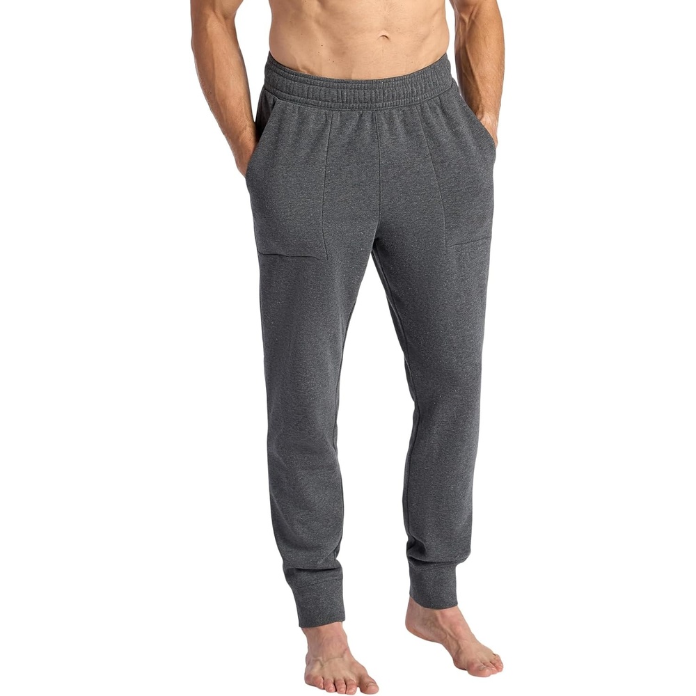 image:imageGaiam Mens Comfort Jogger Relaxed Fit 30 Inseam Stretch Heavyweight MaterialCharcoal Heather