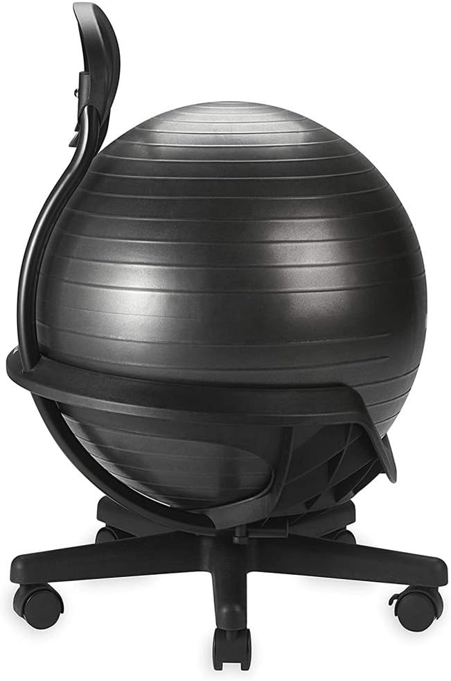 image:imageGaiam Ultimate Balance Ball Chair Swivel Base Home amp OfficeStandard Base Black