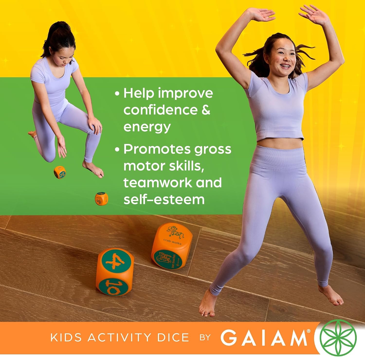image:imageKidnasium Exercise Dice amp Activity Coins Soft Foam 6Sided Movement Dice Fun Educational Classroom Gym Learning Game for Active Boys amp Girls Ages 4 and UpExercise Dice