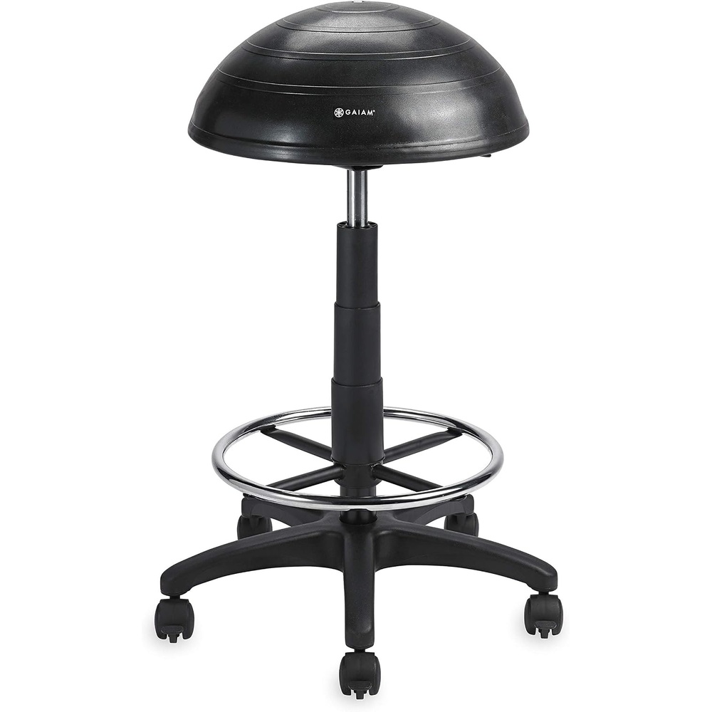 image:imageGaiam Balance Ball Chair Stool HalfDome Stability Ball Adjustable Tall OfficeBlack 33Inch