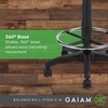 Gaiam Balance Ball Chair Stool, Half-Dome Stability Ball Adjustable Tall Office(Black | 33-Inch)