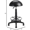 Gaiam Balance Ball Chair Stool, Half-Dome Stability Ball Adjustable Tall Office(Black | 33-Inch)