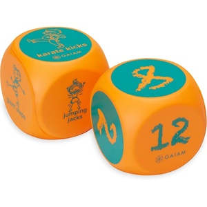 Kidnasium Exercise Dice & Activity Coins, Soft Foam 6-Sided Movement Dice Fun Educational Classroom Gym Learning Game for Active Boys & Girls Ages 4 and Up(Exercise Dice)