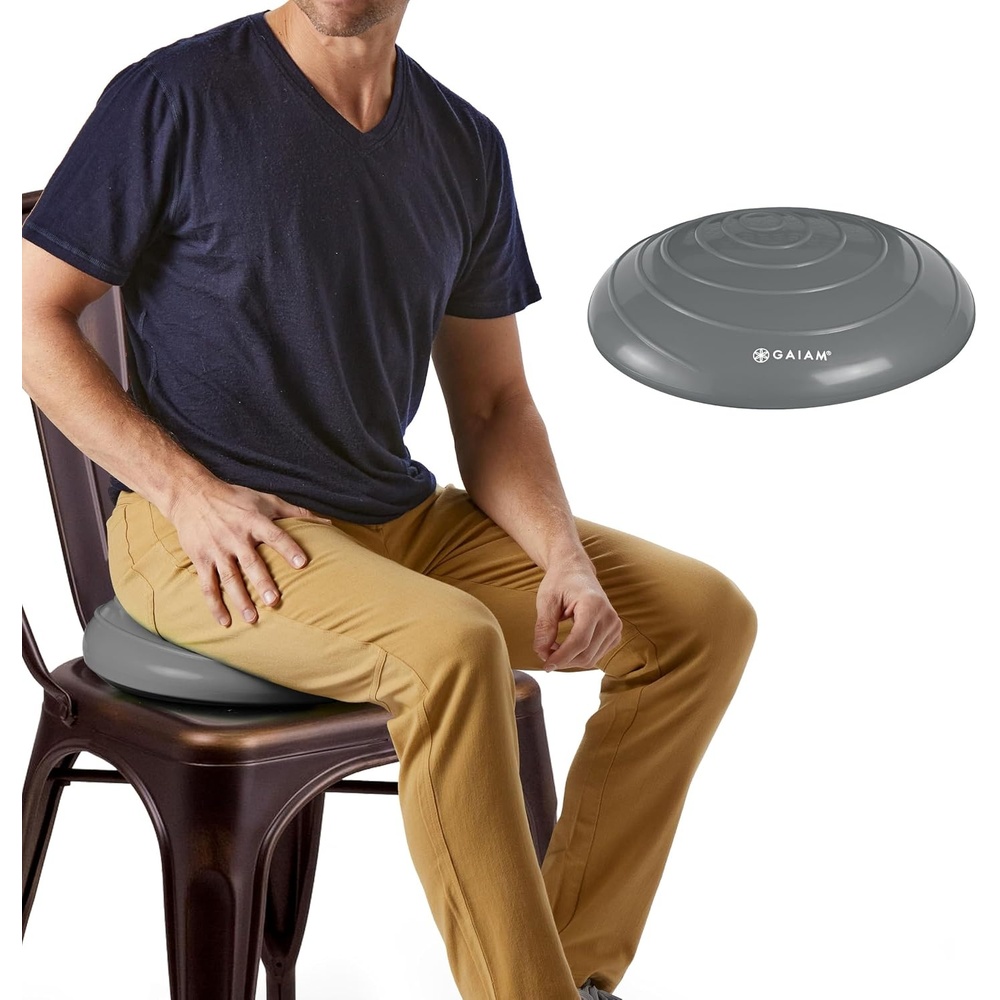 image:imageGaiam Balance Disc Wobble Cushion 16 Core Stability SeatGrey