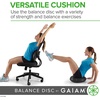 Gaiam Balance Disc Wobble Cushion, 16″, Core Stability Seat(Black)
