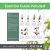 Gaiam Balance Disc Wobble Cushion, 16″, Core Stability Seat(Black Cushion)