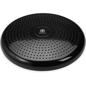 Gaiam Balance Disc Wobble Cushion, 16″, Core Stability Seat(Black Cushion)