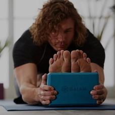 GAIAM non slip yoga mat and FitnessAtHome