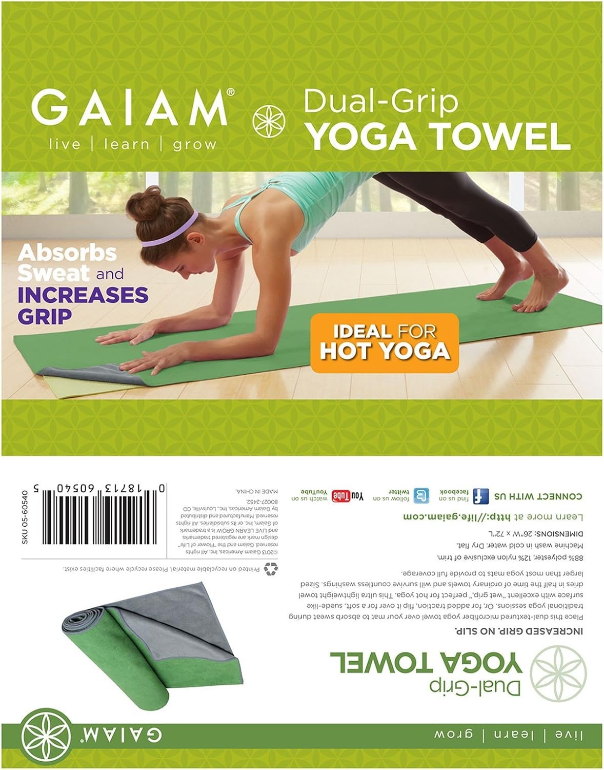 image:imageGaiam DualGrip Yoga Mat Towels
