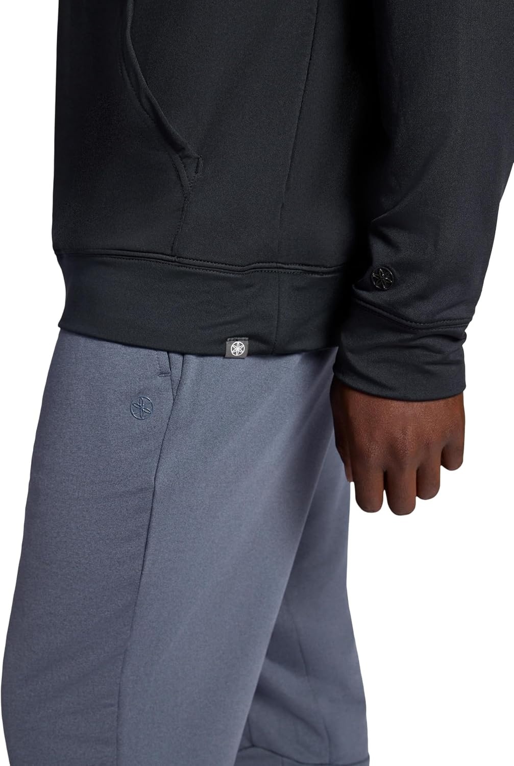 image:imageGaiam Mens Zen Flex Pullover Hoodie Standard Fit Stretch Midweight Terry MaterialBlack