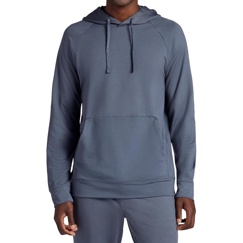 image:imageGaiam Mens Zen Flex Pullover Hoodie Standard Fit Stretch Midweight Terry MaterialCool Grey Heather