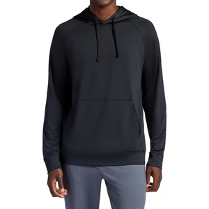 Gaiam Men’s Zen Flex Pullover Hoodie, Standard Fit, Stretch Midweight Terry Material(Black)